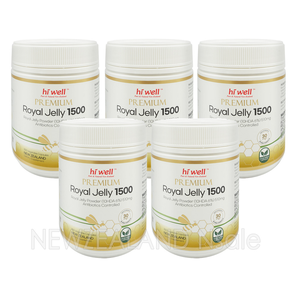 하이웰 프리미엄 고농축 로얄제리 1500mg 300캡슐 (10HDA 6%) 5통