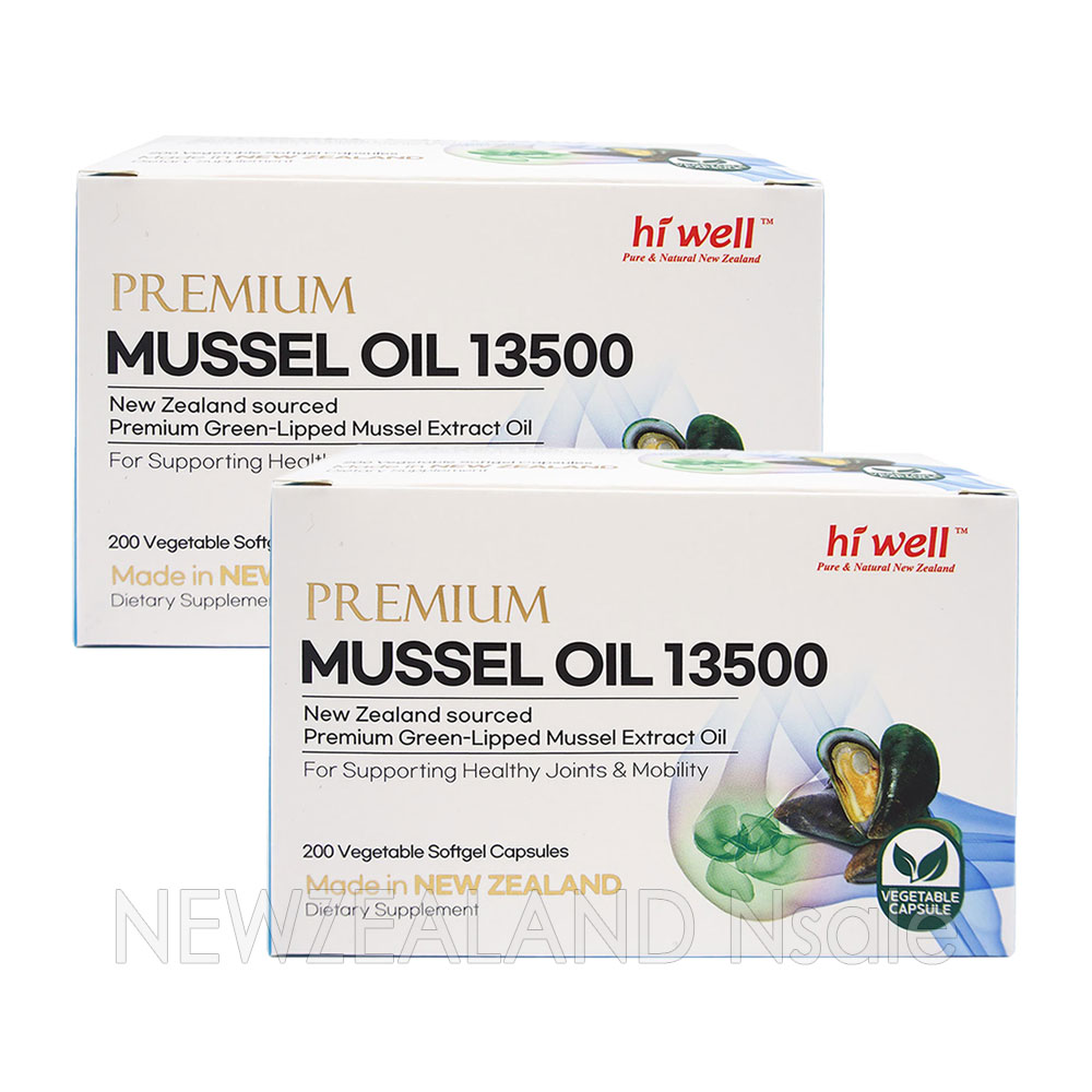 [20% 할인행사] 하이웰 프리미엄 초록입홍합 오일 13500mg 200캡슐 2박스