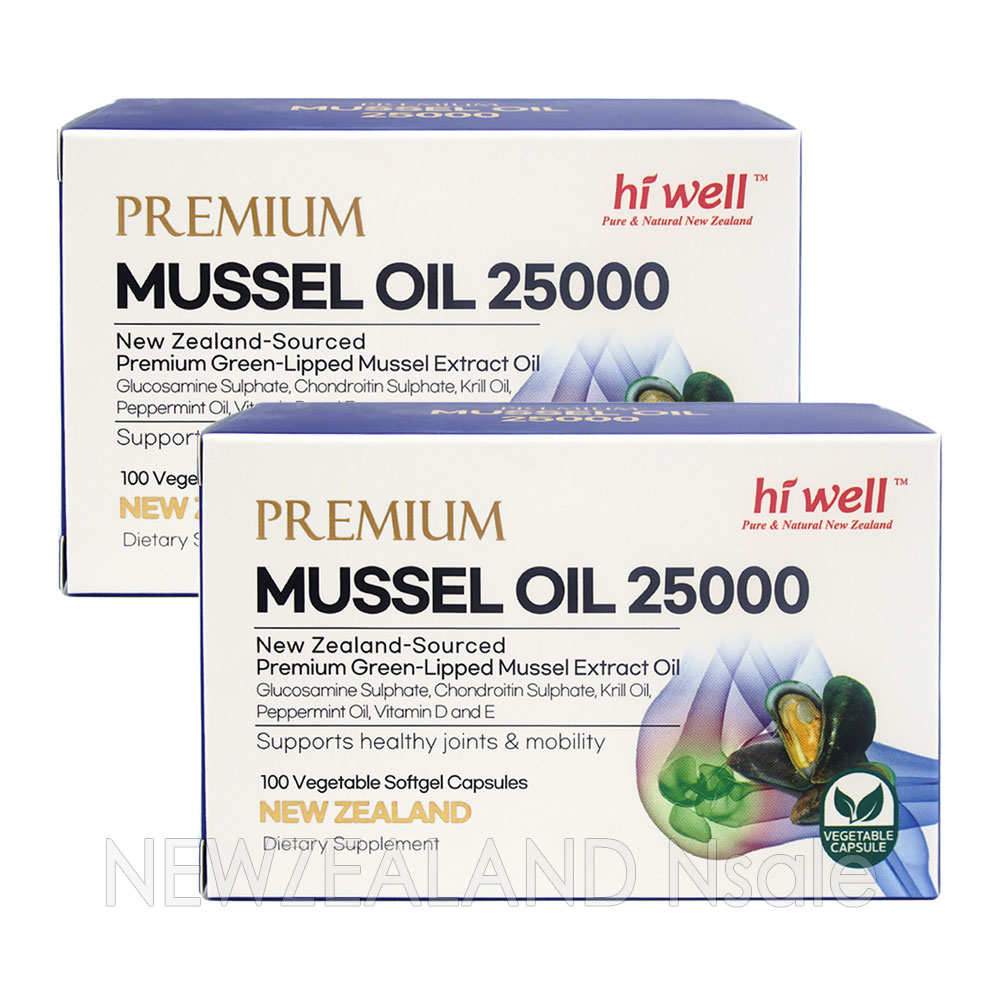 하이웰 프리미엄 초록입홍합 오일 25000mg 100베지캡슐 2통