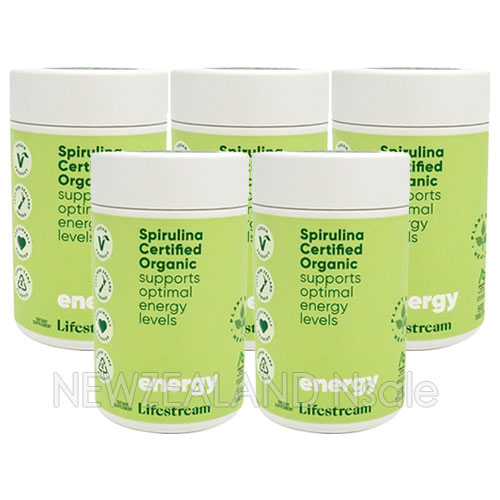 (오더베이스) 라이프스트림 유기농 스피루리나 500정 5통