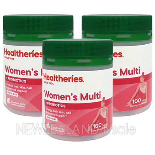 헬써리스 우먼스 멀티 비타민 위드 프로바이오틱 원어데이 100정 3통
