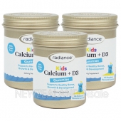 (오더베이스)레디언스 키즈 칼슘+비타민D 60구미(어린이 칼슘) 3통