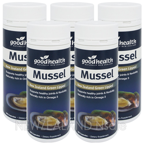 굿헬스 녹색입홍합 1500mg 200캡슐 5통