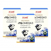 하이웰 프리미엄 rTG 오메가3 비타민D 60캡슐 3통